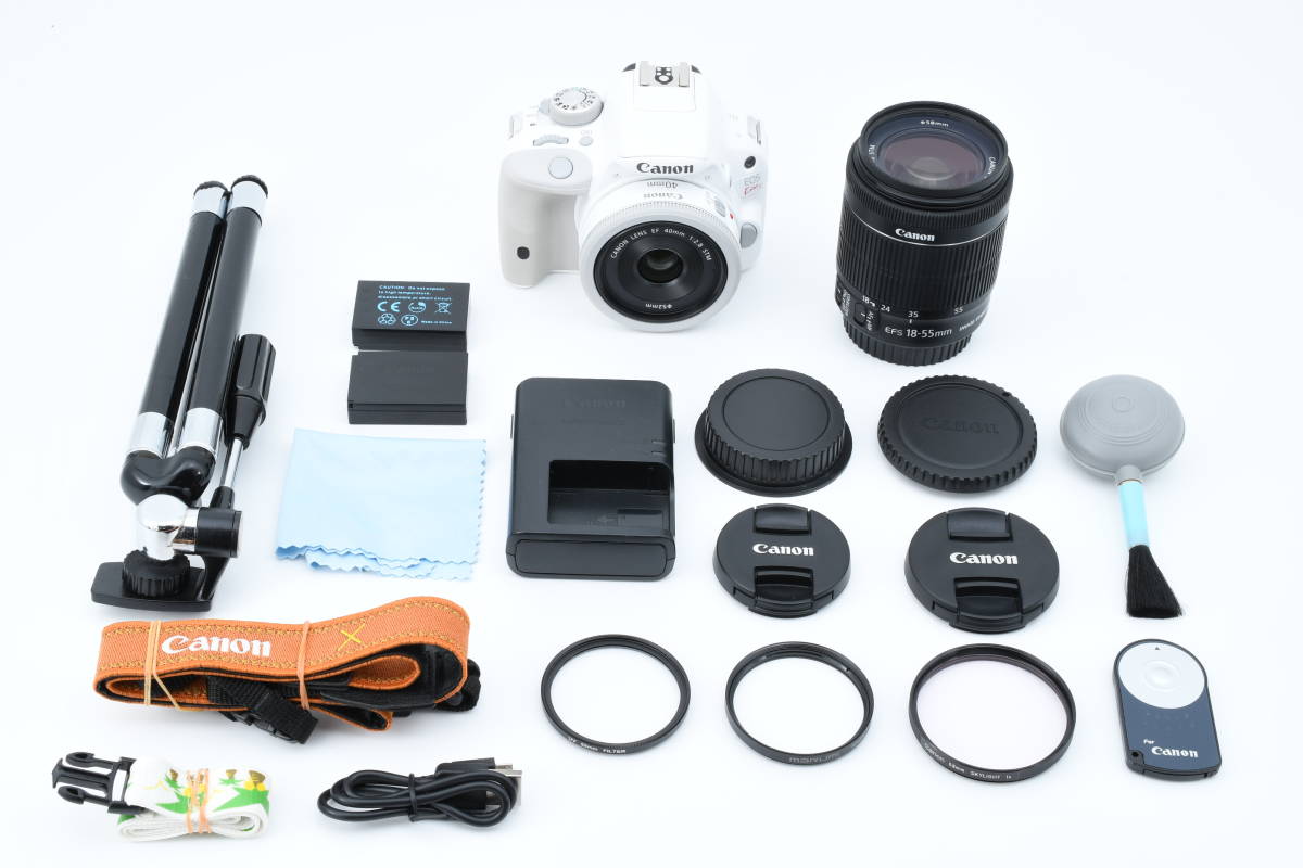 4958 Canon 一眼レフカメラ EOS Kiss X7(ホワイト) ダブルレンズキット