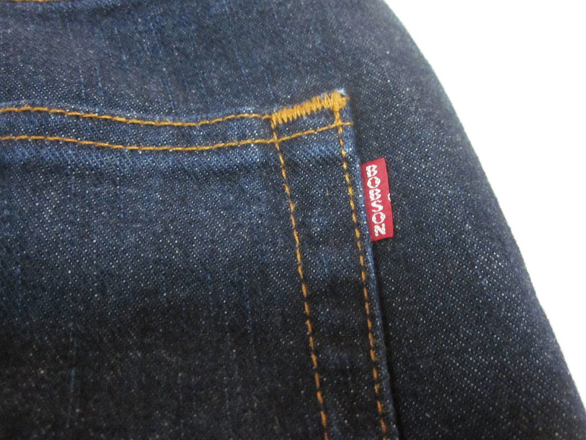  free shipping!! dark blue BOBSON CHESSKING Bobson CH0120 zipper fly strut Denim jeans indigo 33 W approximately 83CM Okayama 