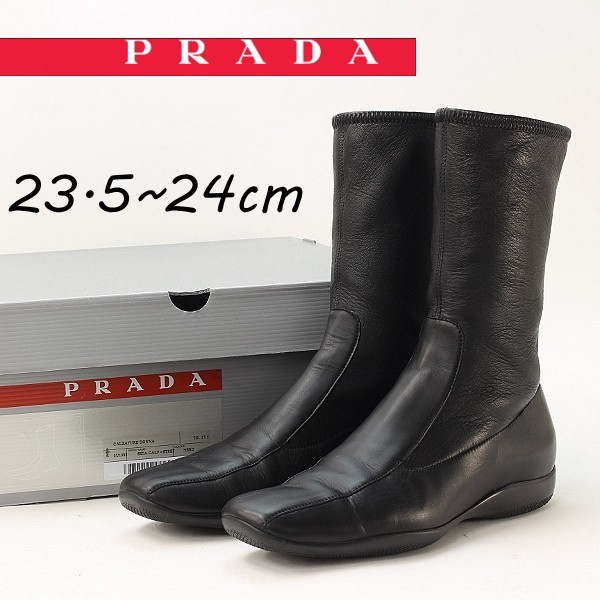 高評価の贈り物 スポーツ プラダ SPORT ◇PRADA レザー 1/2 37