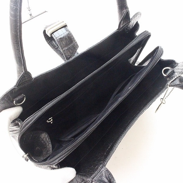美品◇RODANIA ロダニア カイマンクロコダイルレザー 2Way 斜め 美品◇RODANIA ロダニア カイマンクロコダイルレザー 2Way 斜め