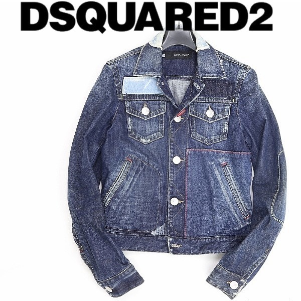 ◇DSQUARED2 ディースクエアード ダメージ加工 ロゴ刺繍 デニム