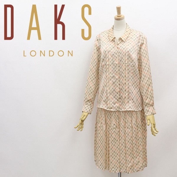 新着 ◆DAKS 40 セットアップ スカート ブラウス&ランダムプリーツ シャツ チェック柄 ダックス その他 新着 ◆DAKS 40 セットアップ スカート ブラウス&ランダムプリーツ シャツ チェック柄 ダックス その他
