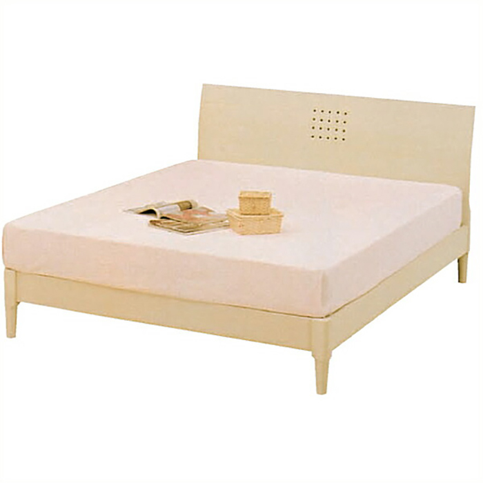 ベッド ワイドダブル 木製 ベッドフレーム単体 すのこ シンプル モダン ホワイト_画像1