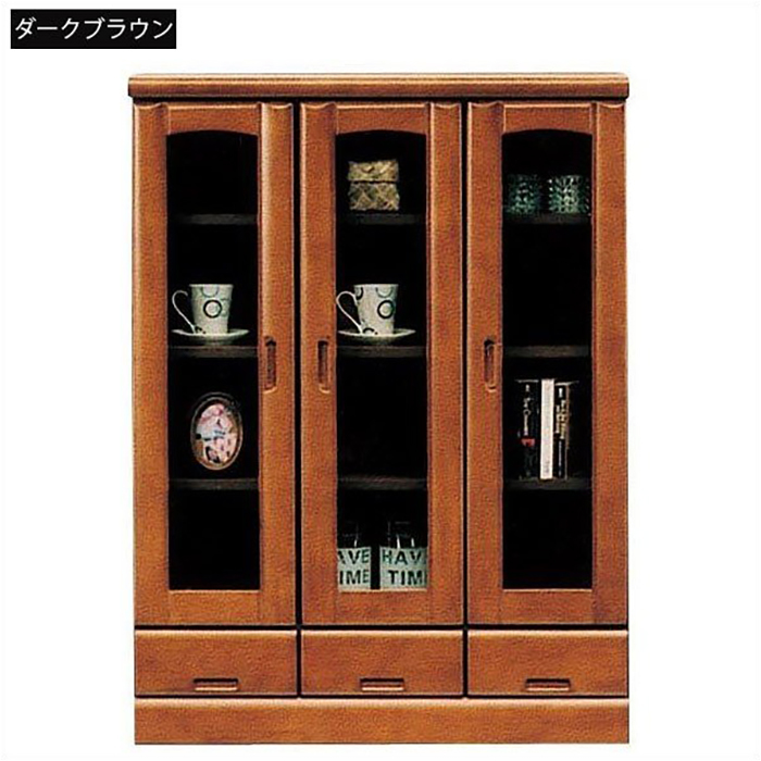 スライド書棚 本棚 丸井 ガラス戸 引き出し-