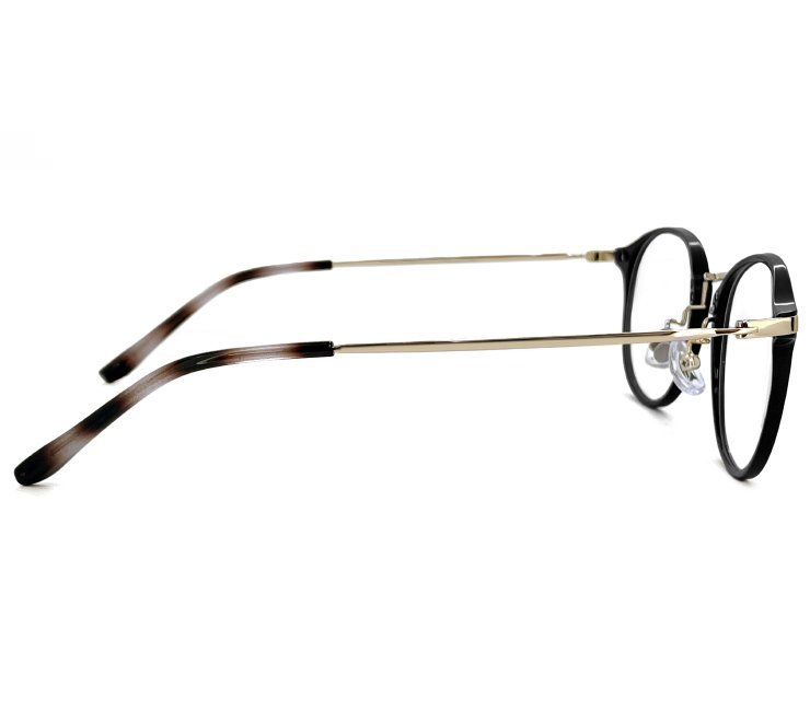 新品 レディース メガネ tr9603-1 眼鏡 ボストン 型 コンビネーション フレーム おしゃれ 軽量 軽い 黒縁 黒ぶち_画像3