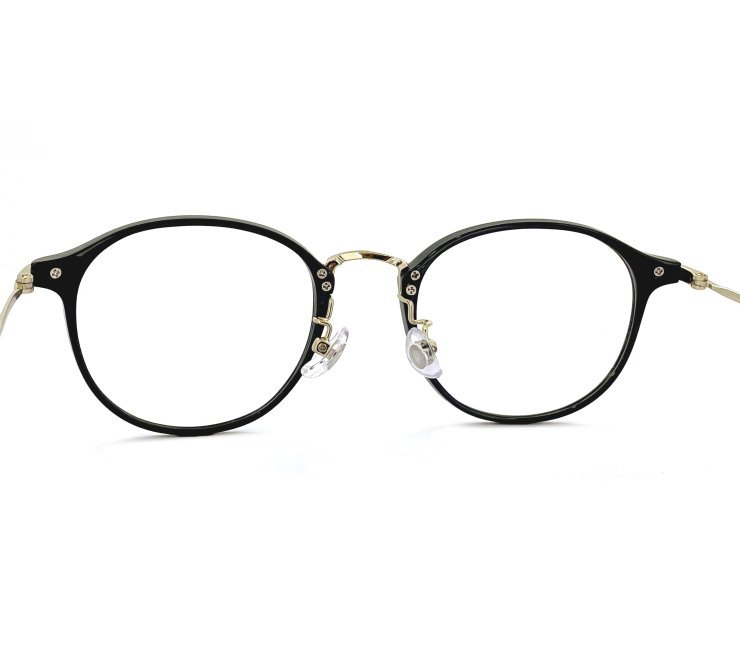 新品 レディース メガネ tr9603-1 眼鏡 ボストン 型 コンビネーション フレーム おしゃれ 軽量 軽い 黒縁 黒ぶち_画像4