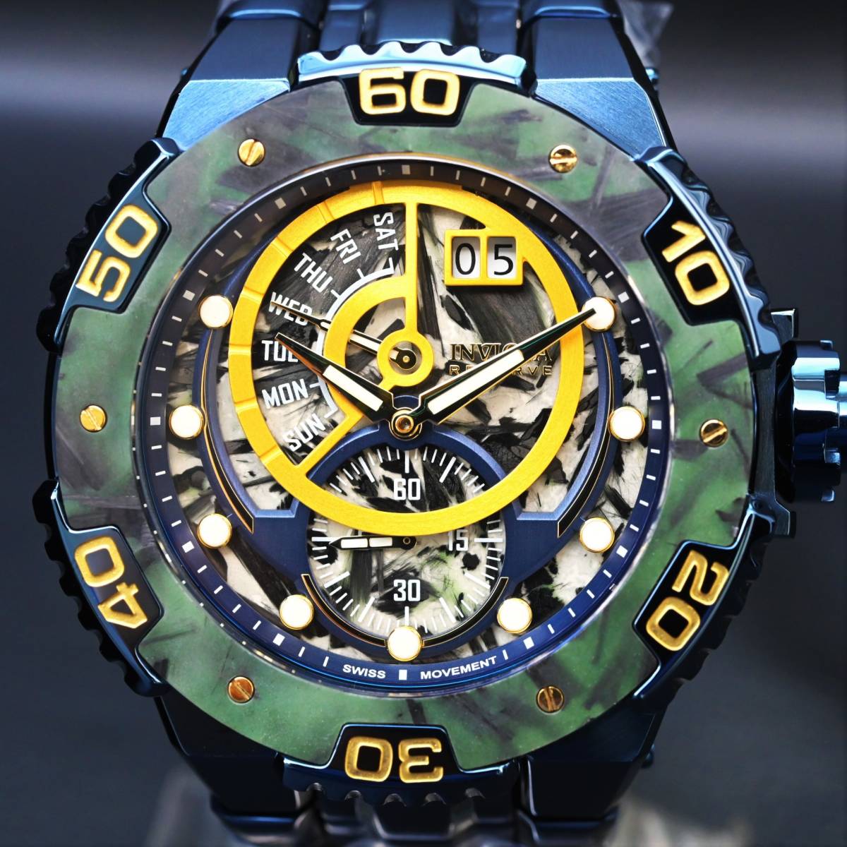 INVICTA インビクタ『Carbon Hawk Blue Label 38451』 電池式 ケース