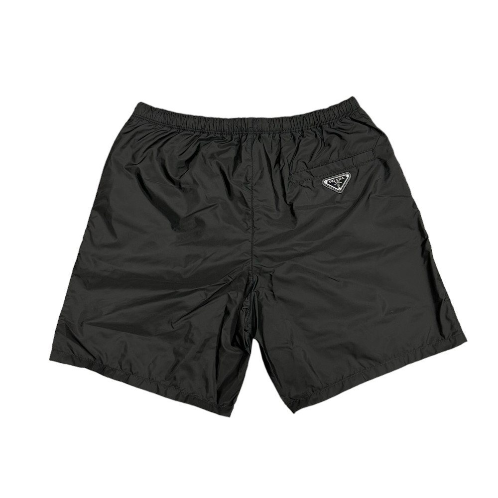 新品 サイズ48 PRADA トライアングル ロゴ ナイロン スイムパンツ 海