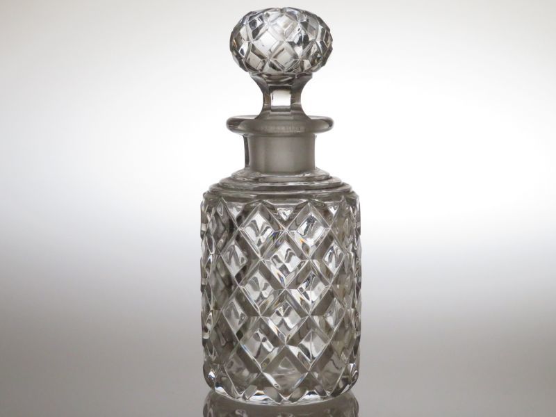 オールド バカラ 香水瓶 ● ダイヤモンド クロス デザイン パフュームボトル クリア 16.5cm アンティーク 少し訳あり A_画像1