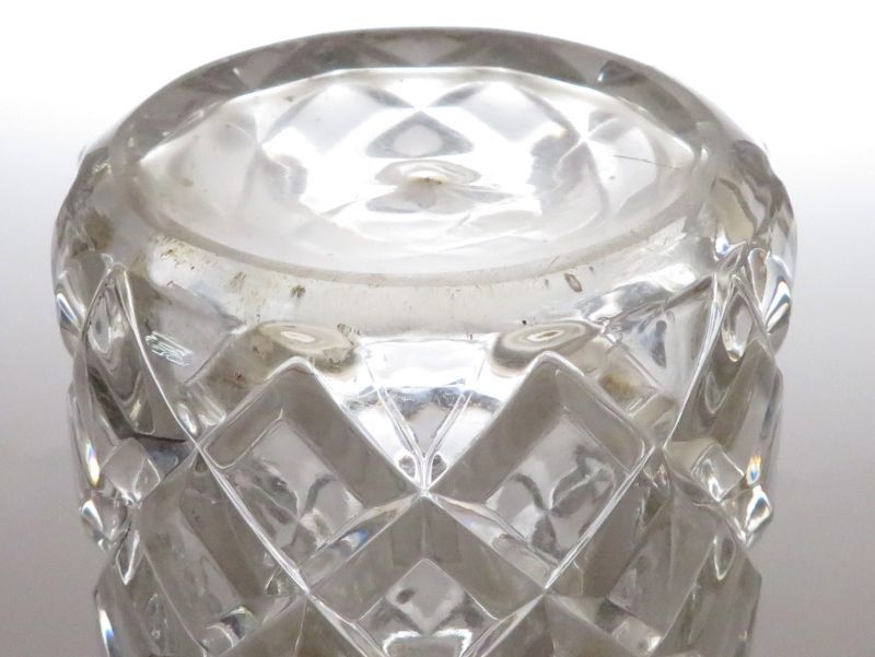オールド バカラ 香水瓶 ● ダイヤモンド クロス デザイン パフュームボトル クリア 16.5cm アンティーク 少し訳あり A_画像6