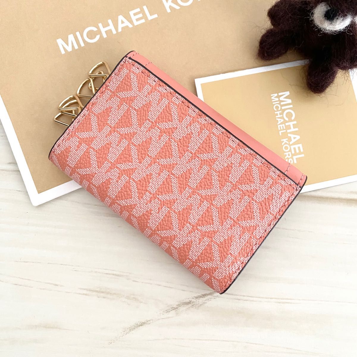 新品 MICHAEL KORS マイケルコース キーケース ライトピンク