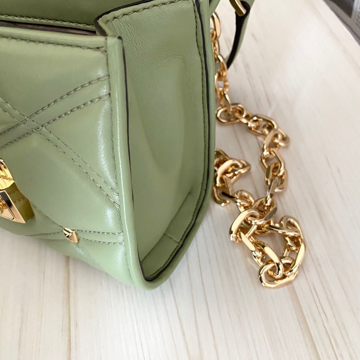定価8.8万円 新品 MICHAEL KORS ショルダーバッグ ライトセージ | www