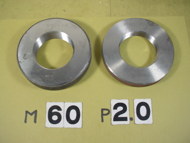 M60*2.0 GR2-WR2 中古品 ミリサイズ ネジゲージ リングゲージ 測定器 M60*2.0 GR2-WR2 中古品 ミリサイズ ネジゲージ リングゲージ 測定器
