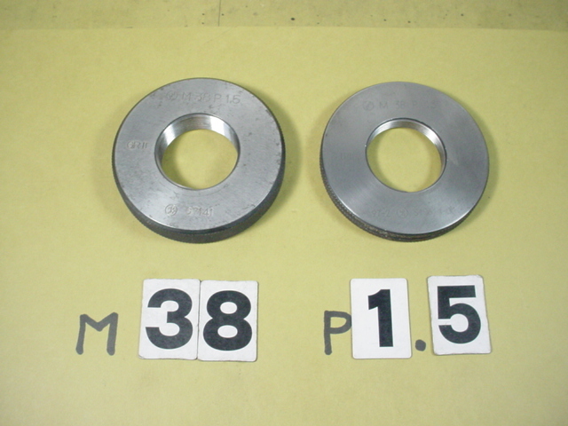 M38*1.5 GR2-IR2 品 ミリサイズ ネジゲージ リングゲージ 工具 M38*1.5 GR2-IR2 品 ミリサイズ ネジゲージ リングゲージ 工具