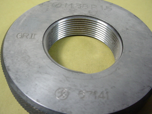 M38*1.5 GR2-IR2 品 ミリサイズ ネジゲージ リングゲージ 工具 M38*1.5 GR2-IR2 品 ミリサイズ ネジゲージ リングゲージ 工具