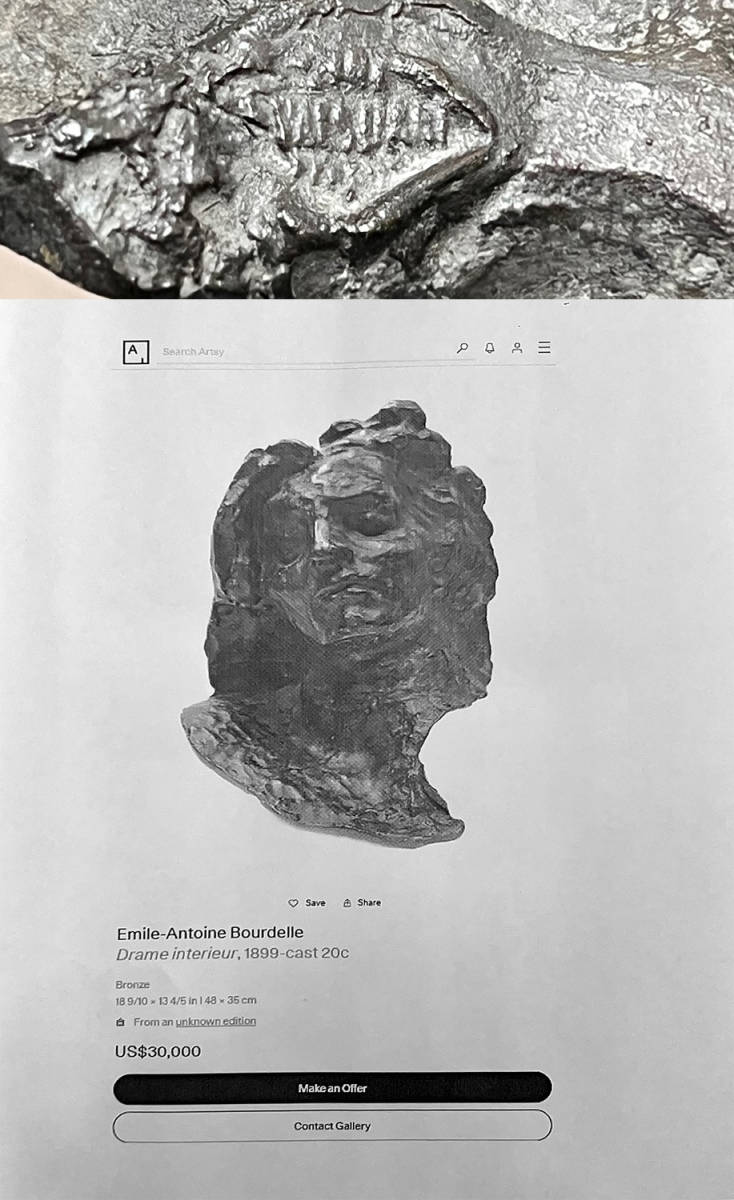 真作保証 ブールデル ブロンズ展覧会出品同作 ロダンとならぶ 真作保証 ブールデル ブロンズ展覧会出品同作 ロダンとならぶ