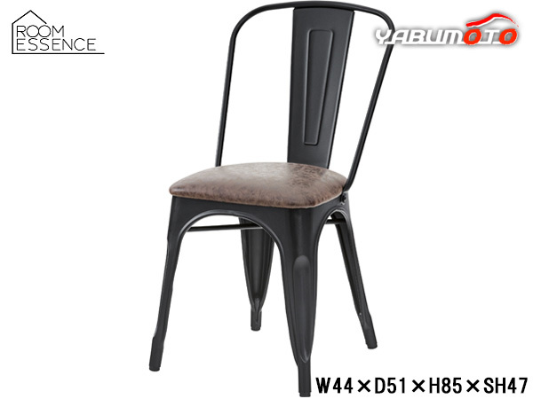 東谷 チェア ブラウン W44×D51×H85×SH47 PC-253BR 椅子 ソフトレザー スチール 異素材 組み合わせ シンプル メーカー直送 送料無料