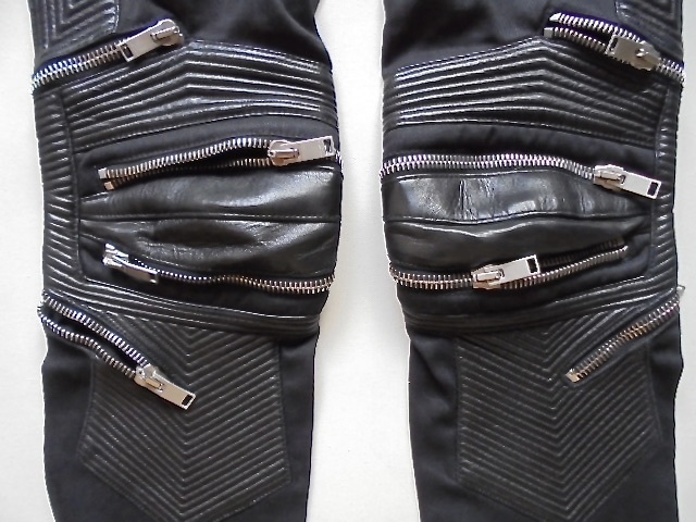 SAINT LAURENT PARIS サンローランパリ 14SS ニーレザーパットジップ