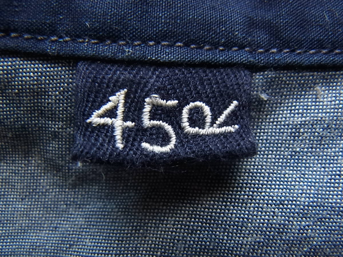 45R フォーティーファイブ 濃色インディゴ染め ワークシャツ　サイズ 3 日本製_画像5