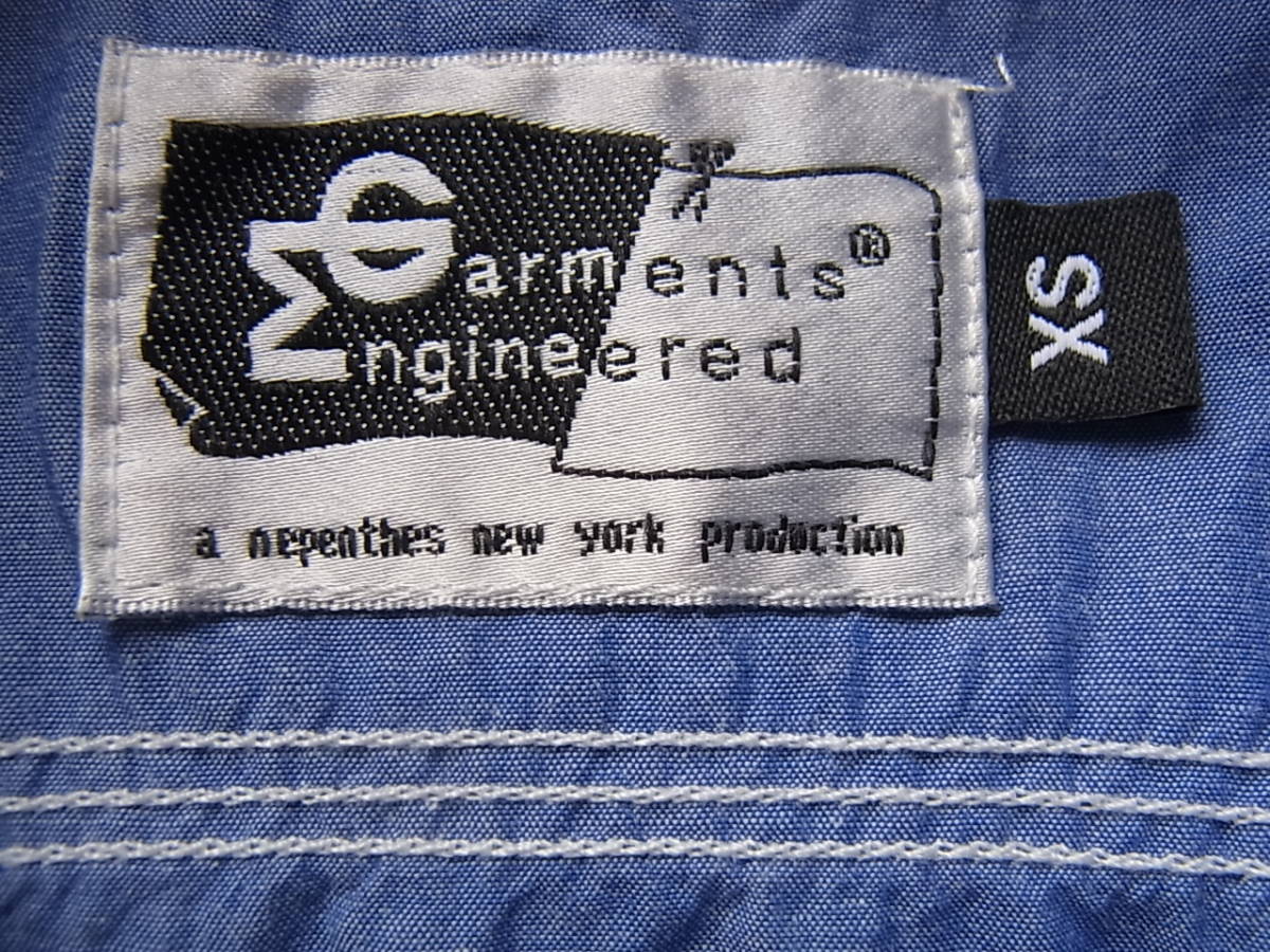 ENGINEERED GARMENTS одежда, сконструированная и изготовленная на научной основе хлопок автомобиль n пятно - материалы рубашка work shirt размер XS MADE IN USA