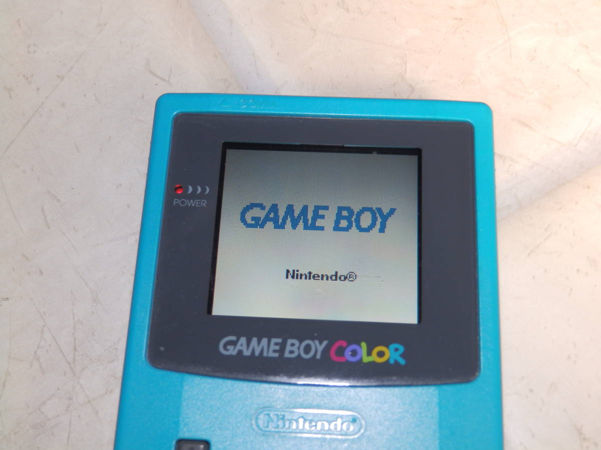 Nintendo GAME BOY COLOR ブルー CGB-001 ソフト10タイトル AC/DC