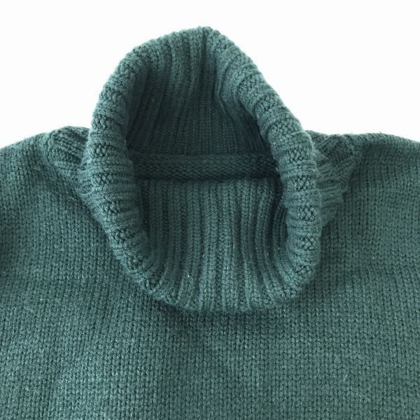 ナノユニバース　タートルネックセーター　サイズ48　オリーブグリーン　ウール＆アクリル　管NO. 7-041_画像3