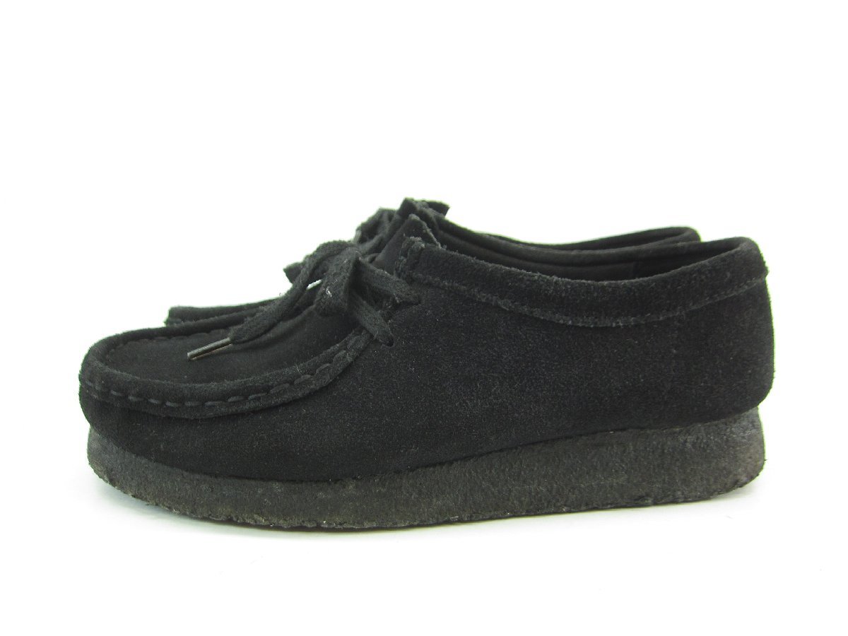 Clarks クラークス Wallabee ワラビー ブラックスエード 24.5cm レディース シューズ 靴 ∠UT9289_画像3