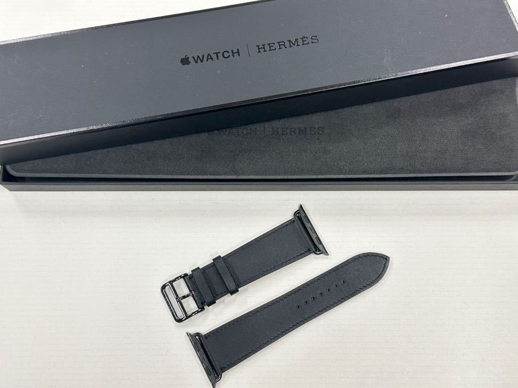 即決 美品 Apple Watch Hermes 45mm 44mm ブラック 黒 シンプル