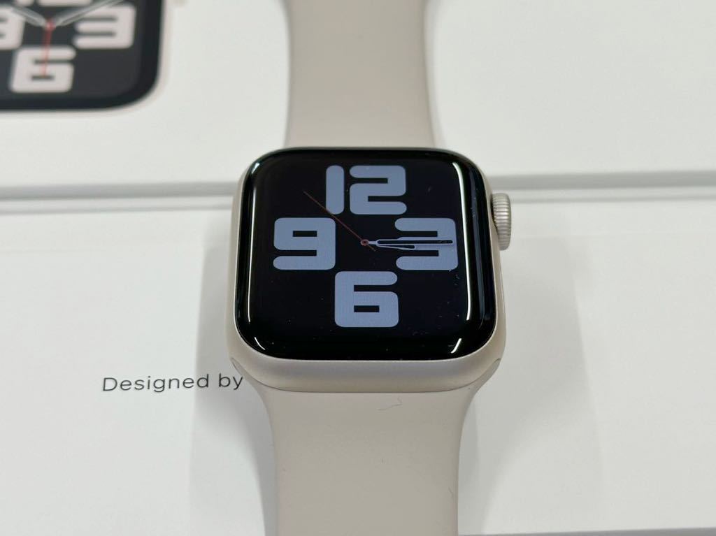即決 超美品 100% Apple Watch SE2 40mm スターライトアルミニウム 