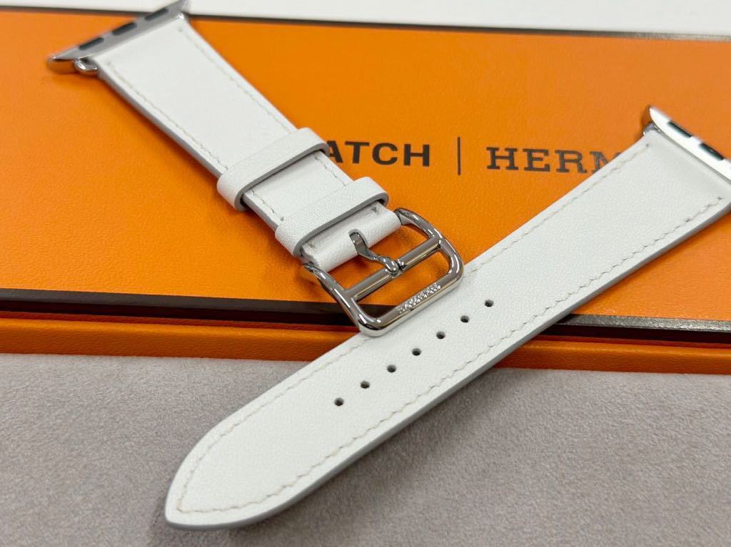 安い売れ筋 1345 Apple Watch エルメス ホワイト 白 HERMES レザー - 時計