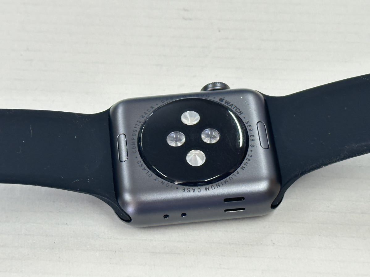 ☆即決 美品 バッテリー100％ Apple watch Series3 スペースグレイアルミニウム GPSモデル 38mm アップルウォッチ 527