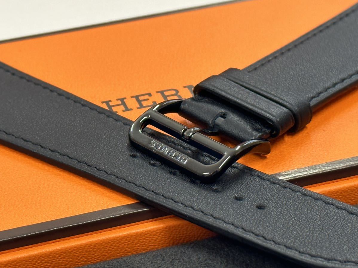 未使用 即決 Apple Watch Hermes 45mm 44mm ブラック 黒 シンプル