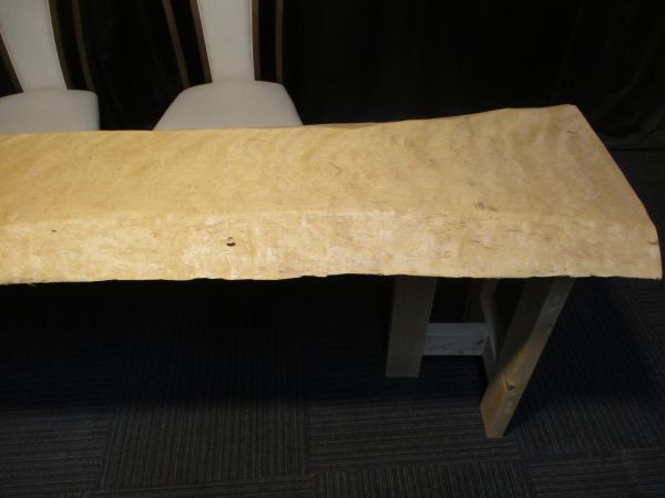 F041　メープル　テーブル　ローテーブル　ダイニング　カウンター　看板　ベンチ椅子　棚　座卓　天板　無垢一枚板