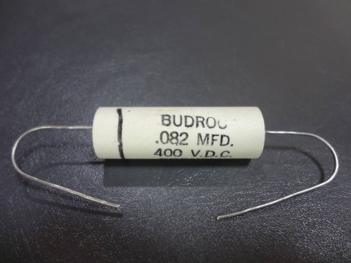 Vintage CORNELL-DUBILIER 0.082μF 400V BUDROC フィルムコンデンサー 未使用品_画像1