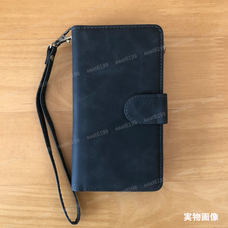 スマホケース iphone 7 8 se2 手帳型 財布一体型 小銭 カード イヤフォン 収納 機能 ブラック ファスナー ポケット 。の画像6