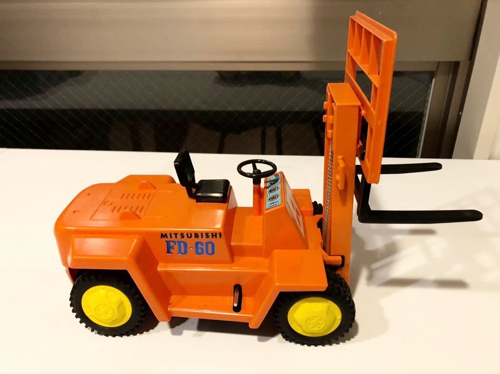 Aoshin アオシン 三菱 FD-60 ジャンボ フォークリフト GUMBO FORK-LIFT パレット付き ゴムタイヤ 日本製 昭和レトロ コマツ POWER_画像6