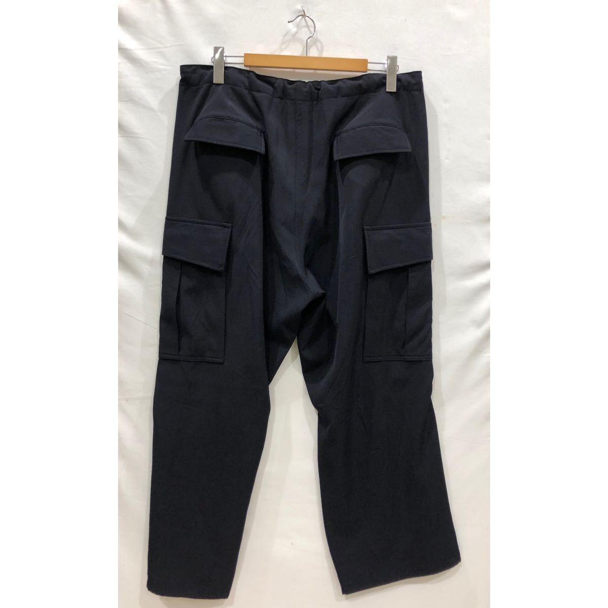 COMORI】カーゴパンツ コモリ 3(L位)ウール NVY 6ポケット 21SS T01