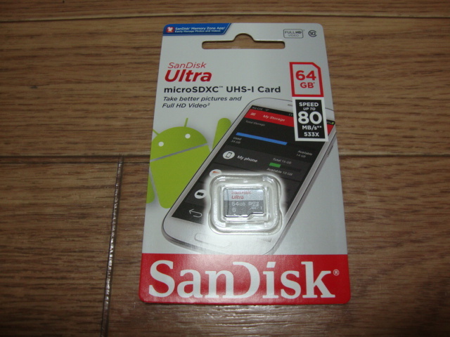 ★ 新品・送料無料 SanDisk(サンディスク) microSDXC 64GB Ultra UHS-1 CLASS10 SDSQUNS-064G ★_画像1