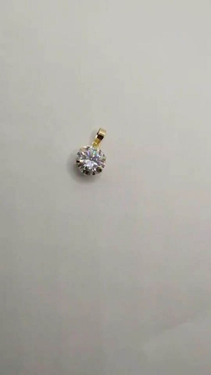 1.40ct K18 モアサナイト　MOISSANITE ペンダントトップ　ダイヤモンドの輝き ROUND