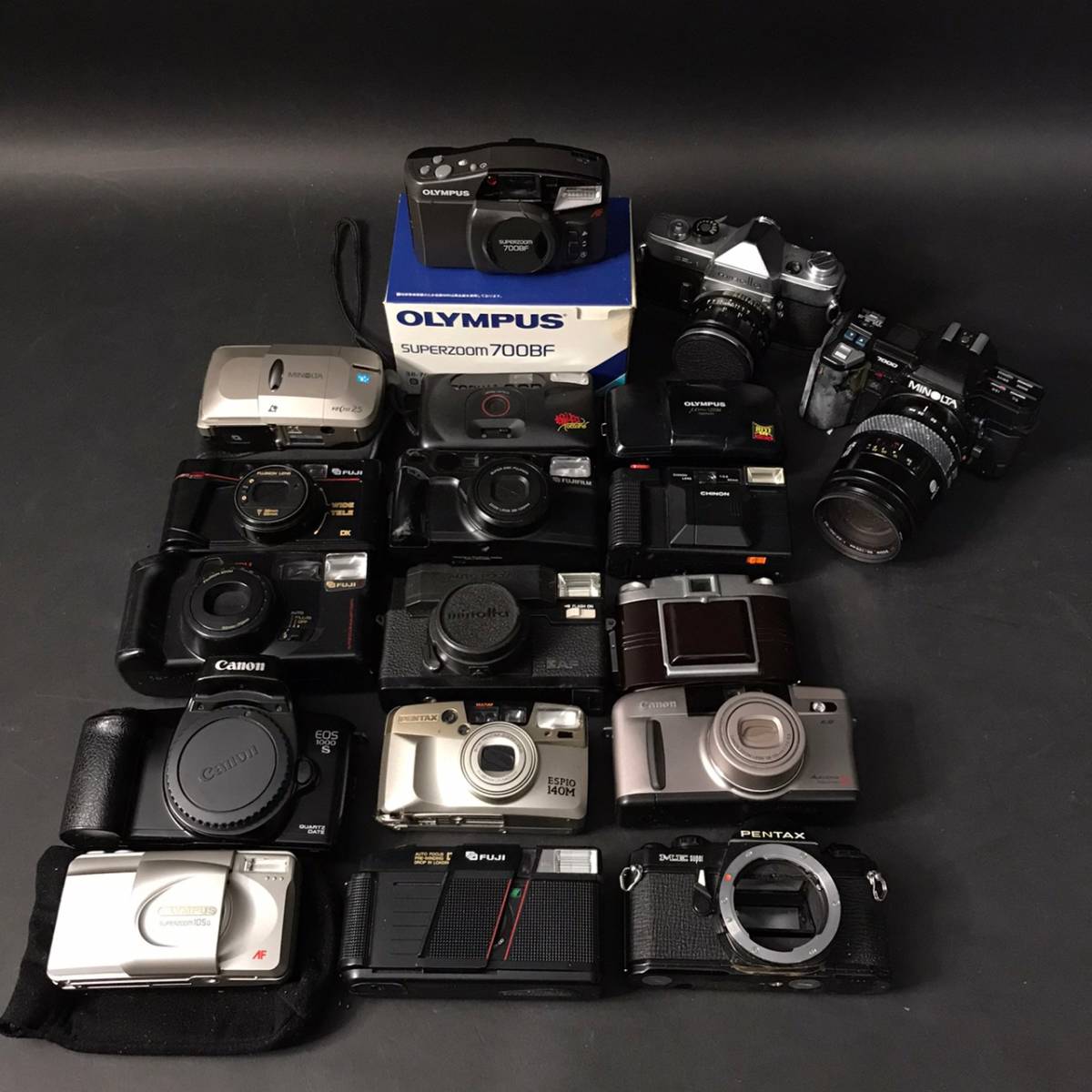 FG0330-1-8 現状品 フィルムカメラ まとめ MINOLTA canon pentax fuji olympus など カメラ 光学機器 80サイズ