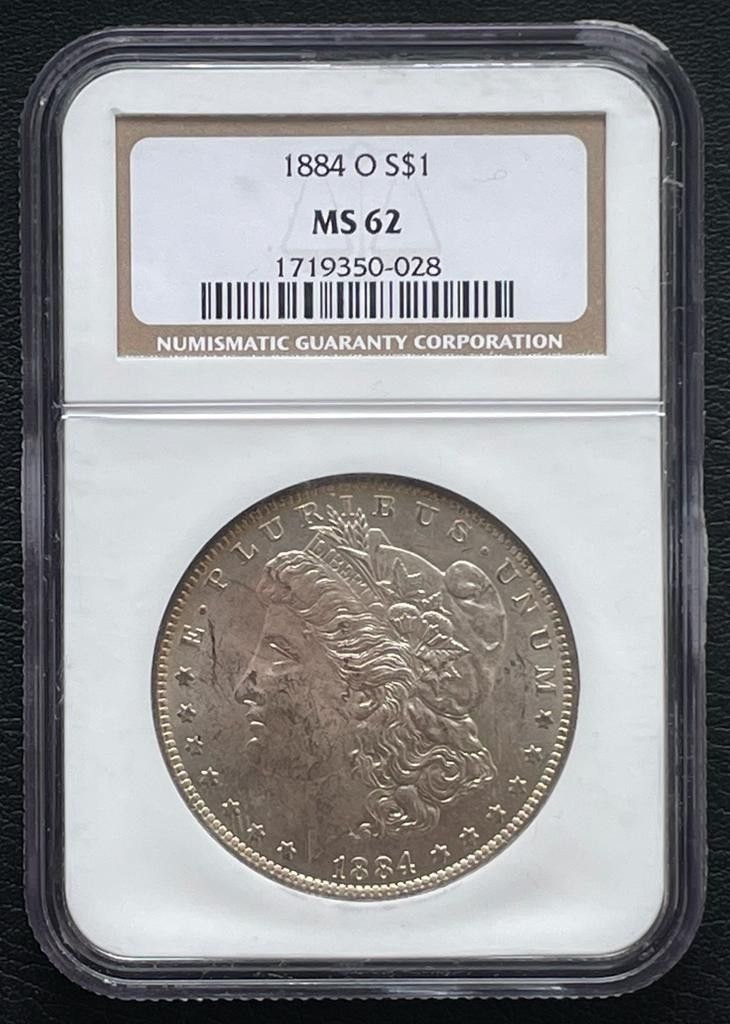 トーンコインアメリカ モルガンダラー銀貨1896 MS62 NGC-