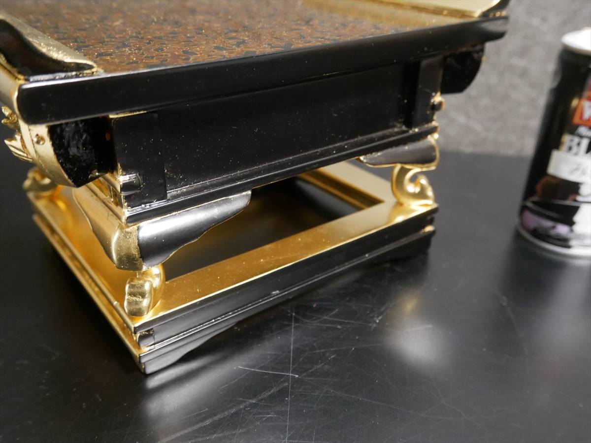 未使用保管品 最高級東用裏金和讃卓 天板虫喰塗 未使用保管品 最高級東用裏金和讃卓 天板虫喰塗