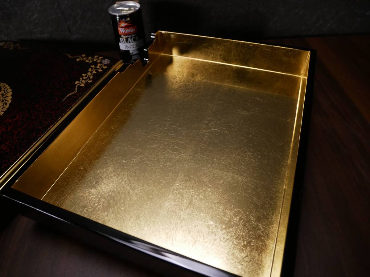 収集品 大谷派用 東用 木製本金箔経本箱 4240-