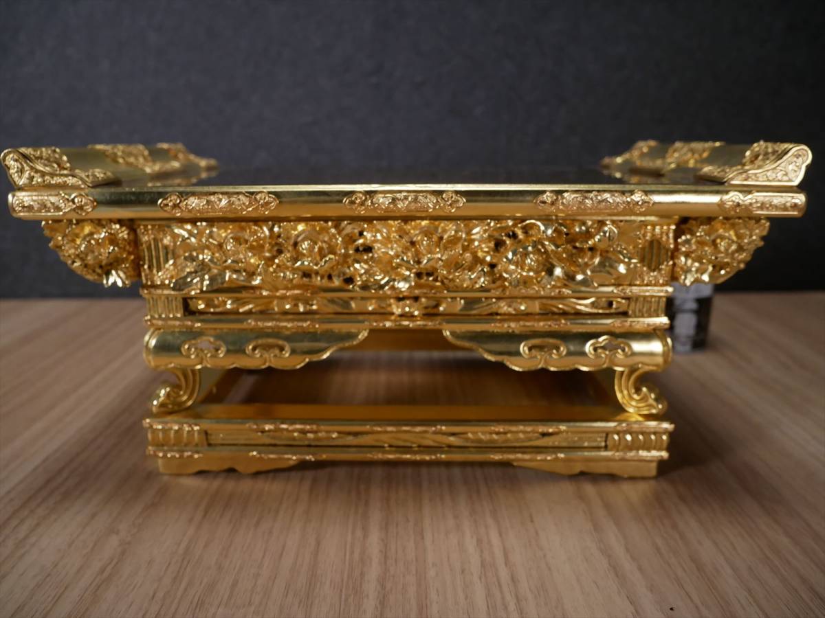 収集品 和讃卓 裏金 最高級品 漆塗り 高さ15㎝ 幅31.5㎝ 奥17.7 収集品 和讃卓 裏金 最高級品 漆塗り 高さ15㎝ 幅31.5㎝ 奥17.7