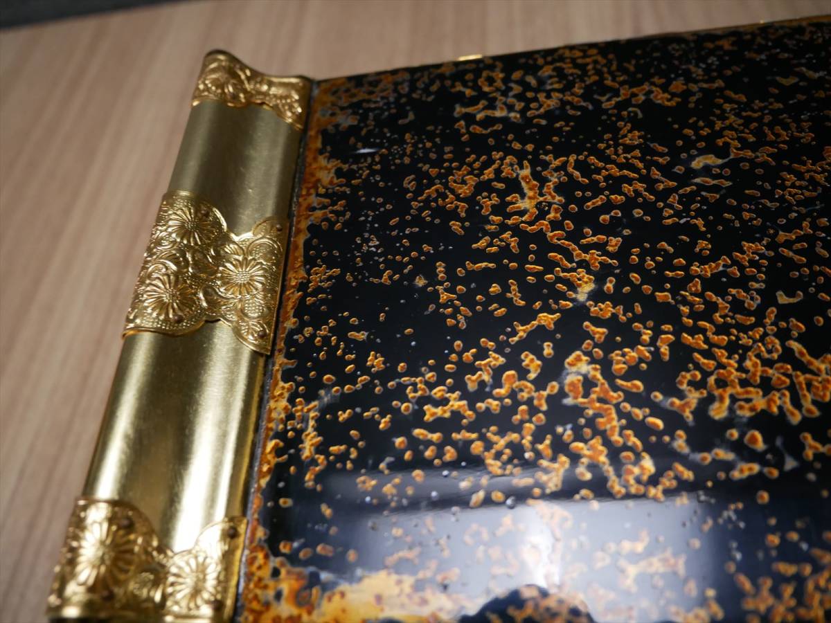 収集品 和讃卓 裏金 最高級品 金具付 木製本金箔 高さ12㎝ 幅 収集品 和讃卓 裏金 最高級品 金具付 木製本金箔 高さ12㎝ 幅
