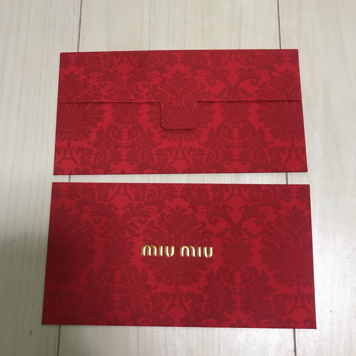 ミュウミュウ miumiu 封筒 10枚セット 非売品 紙袋 新品 祝儀袋 赤 ノベルティ レア ブランド_画像4