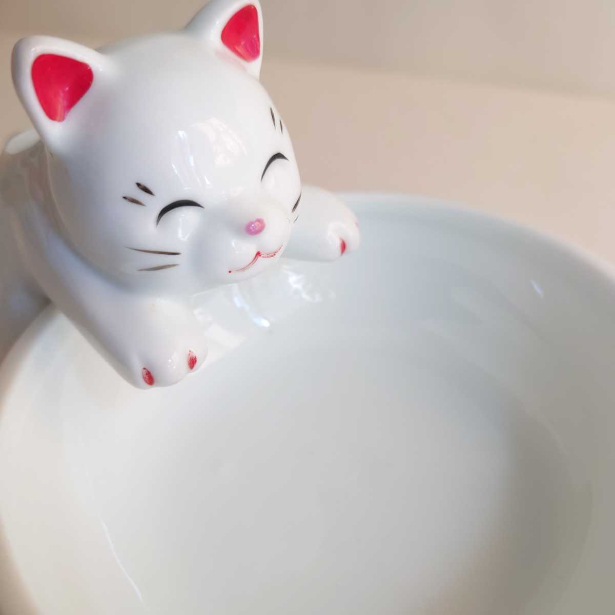 猫のお玉置きお玉スタンド菜箸入れ陶器製ネコ白猫しゃもじ計量