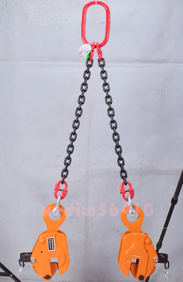 高品質★縦吊りクランプ チェーンスリング スーパーツール 2点吊り 使用荷重1t マンガン鋼 1.5m 縦つり用_画像1