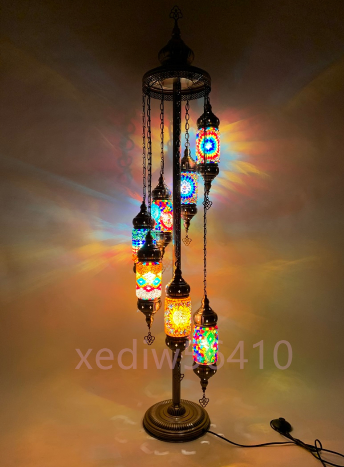 【ギフト】 新入荷★手作りトルコランプ 高さ約:155cm 間接照明 エキゾチック スタンドライト フロアライト アンティーク風 7灯 フロアスタンド 【ギフト】 新入荷★手作りトルコランプ 高さ約:155cm 間接照明 エキゾチック スタンドライト フロアライト アンティーク風 7灯 フロアスタンド