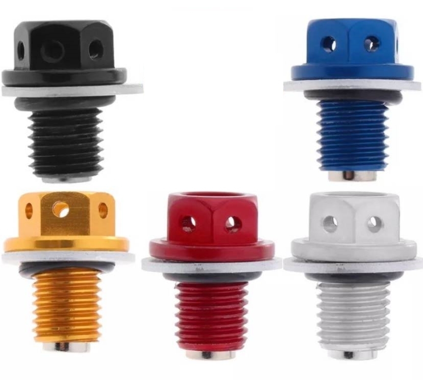 ◆送料無料◆黒 強力マグネット アルミ ドレンボルト ワッシャー付 M12 P1.5_画像5